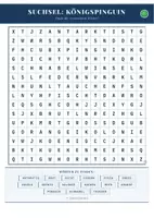 Vorschau - Arbeitsblätter - Königspinguin (Tiere der Antarktis) – Suchsel Worträtsel – Grundschule - Deckblatt