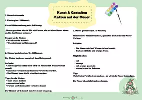 Vorschau - Mal- und Bastelvorlagen - Zeichnen: Katzen auf Mauer 🐈 - Seite 3