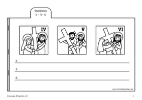 Vorschau - Arbeitsblätter - Ostern: Der Kreuzweg Jesu Miniperlen - Schweizer Version - Seite 3