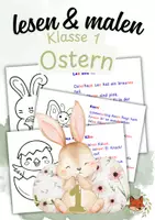 Vorschau - Arbeitsblätter - Lesen & Malen – Ostern | Lesetexte Klasse 1 - Deckblatt