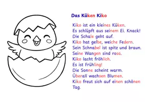 Vorschau - Arbeitsblätter - Lesen & Malen – Ostern | Lesetexte Klasse 1 - Seite 1
