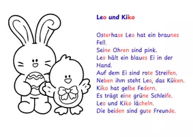 Vorschau - Arbeitsblätter - Lesen & Malen – Ostern | Lesetexte Klasse 1 - Seite 2