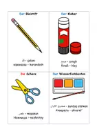 Vorschau - Fördermaterial/Inklusion - Wortkarten dreisprachig trilingual Schulsachen Deutsch Russisch Arabisch - Seite 3