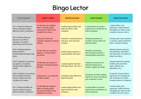 Vista previa - Juegos / Gamificación - Bingo Lector per treballar a la biblioteca CI - página 1