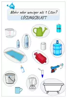 Vorschau - Arbeitsblätter - Liter verstehen – Mehr oder weniger als 1 Liter? | Größen messen | Mathe Arbeitsblatt - Seite 2