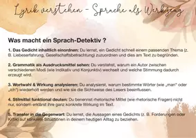 Vorschau - Arbeitsblätter - KOMPLETT-PAKET: Lyrik-Analyse & Grammatik - Seite 3
