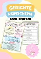 Vorschau - Arbeitsblätter - Gedichte: Reimschema erkennen und üben - Deckblatt