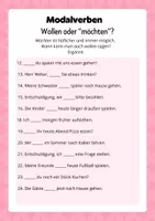 Vorschau - Arbeitsblätter - Modalverben 4: Übungen zu wollen und "möchten" - Seite 1