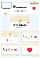 Vorschau - Präsentationen/Tafelbilder - Blitzrechnen (Digitale Tafel) - Verliebte Zahlen (Mathe Klasse 1) - Deckblatt