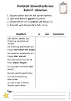 Vorschau - Arbeitsblätter - Bericht schreiben Protokoll Schreibkonferenz - Seite 2