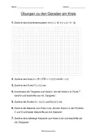 Vorschau - Arbeitsblätter - Übungen Kreis und Geraden am Kreis - geometrische Orte - Deckblatt