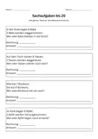 Vorschau - Arbeitsblätter - Sachaufgaben bis 20 – Klasse 1 - Seite 3
