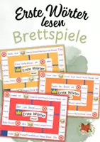 Vorschau - Bildkarten - Erste Wörter lesen – Brettspiel mit lautgetreuen Wörtern - Deckblatt