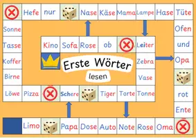 Vorschau - Bildkarten - Erste Wörter lesen – Brettspiel mit lautgetreuen Wörtern - Seite 2