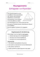 Vorschau - Arbeitsblätter - Schrägbilder von Pyramiden - Raumgeometrie - Deckblatt
