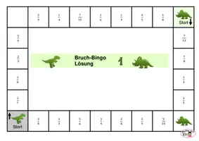 Vorschau - Spiele - Bruch-Bingo "grüne Dinos": Erweitern, Kürzen… - Seite 1