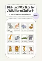 Vorschau - Präsentationen/Tafelbilder - Bild- und Wortkarten Wildtiere/Safari/ DAZ/ Anfangsunterricht - Deckblatt