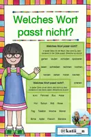Vorschau - Aufgabenkarten - Welches Wort passt nicht? - Kartei - Deckblatt