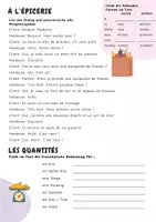 Vorschau - Arbeitsblätter - Les Quantités (Mengenangaben) - Deckblatt