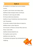 Vorschau - Arbeitsblätter - Der Goldfisch - Differenzierte Sach- und Lesetexte - Seite 2