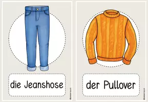 Vorschau - Präsentationen/Tafelbilder - Bild- und Wortkarten Kleidung/ DAZ/ Anfangsunterricht - Seite 3