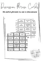 Vorschau - Arbeitsblätter - Deckblatt Discussion Phrase Cards - Deckblatt