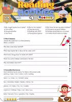 Vorschau - Arbeitsblätter - Reading Comprehension Hobbies - Grade 6 - Seite 1