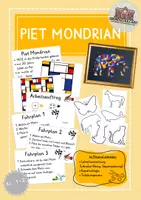 Vorschau - Arbeitsblätter - Piet Mondrian - Kunstsequenz - Deckblatt