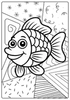 Vorschau - Mal- und Bastelvorlagen - Pop Art Teich für Kinder Kunst kreative Ideen Klasse 1 bis 4 Grundschule - Seite 1