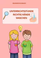 Vorschau - Stundenentwürfe - Richtig Hände waschen - Unterrichtsstunde mit Unterrichtsskizze - Deckblatt