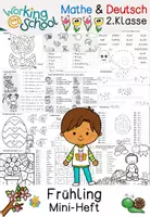 Vorschau - Unterrichtsreihen - Frühling Mini-Heft Klasse 2 | Deutsch & Mathe Grundschule - Deckblatt