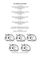 Aperçu - Apprentissages en autonomie - Jeu de doigts des coccinelles (maternelle) - Comptine pour apprendre à compter jusqu’à 5 - Page 1