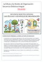 Vista previa - Unidades / Secuencias / Situaciones de Aprendizaje - La célula y los niveles de organización- 6 to grado - Portada