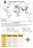 Aperçu - Fiches - Géographie - Les foyers de population dans le monde - Page 1