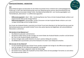 Vorschau - Fördermaterial/Inklusion - Wortschatztraining: Meerestiere - Seite 1