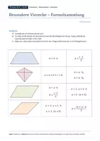 Vorschau - Arbeitsblätter - Besondere Vierecke (Parallelogramm, Raute, Deltoid, Trapez) - Flächeninhalt und Umfang - Seite 2
