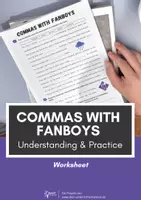 Vorschau - Arbeitsblätter - Commas with coordinating conjunctions (FANBOYS) - Grammar Worksheet - Deckblatt