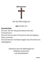 Vorschau - Arbeitsblätter - Ethik Klasse 5/ 6 Das Christentum - Deckblatt