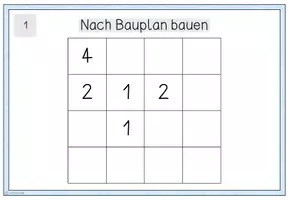 Vorschau - Bildkarten - Mathe: Geometrie - Würfelgebäude - Nach Bauplan bauen - Seite 3