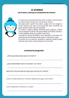 Vista previa - Fichas informativas / Documentos de lectura - Spanish Reading: Winter Reading El Invierno Lectura - página 1