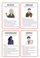 Vorschau - Arbeitsblätter - Die Physiker - Rollenkarten Gerichtsverhandlung Möbius - Deckblatt