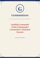 Vorschau - Unterrichtsreihen - Spotlight Grammatik – 8. Schulstufe 50 systematische Übungen zu Wortbildung, Verbalsystem, komplexer Syntax & Textgrammatik - Deckblatt