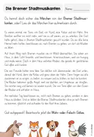 Vorschau - Arbeitsblätter - Märchen Werkstatt - Die Bremer Stadtmusikanten: Wahr oder Falsch - Seite 1