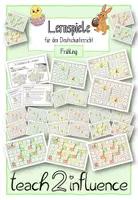 Vorschau - Spiele - Lernspiele für den Deutschunterricht - Frühling - Deckblatt