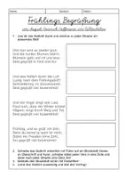 Vorschau - Arbeitsblätter - Materialpaket "Frühlings Begrüßung (von Fallersleben)" (Gedicht) - Seite 1