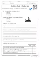 Vorschau - Arbeitsblätter - Arbeitsblatt zum Film "Der Islam-Check" - Seite 1