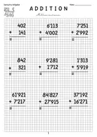 Vorschau - Arbeitsblätter - Schriftliche Addition - Seite 1