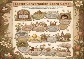 Vorschau - Arbeitsblätter - Easter Conversation Board Game - Deckblatt