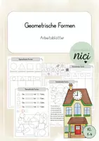 Vorschau - Arbeitsblätter - Geometrische Formen Arbeitsblätter - Deckblatt