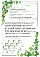 Vorschau - Aufgabenkarten - St. Patrick's Day "I have... Who has...?" game cards - Seite 1